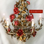 Lampadario Romantico Oro e Smalto