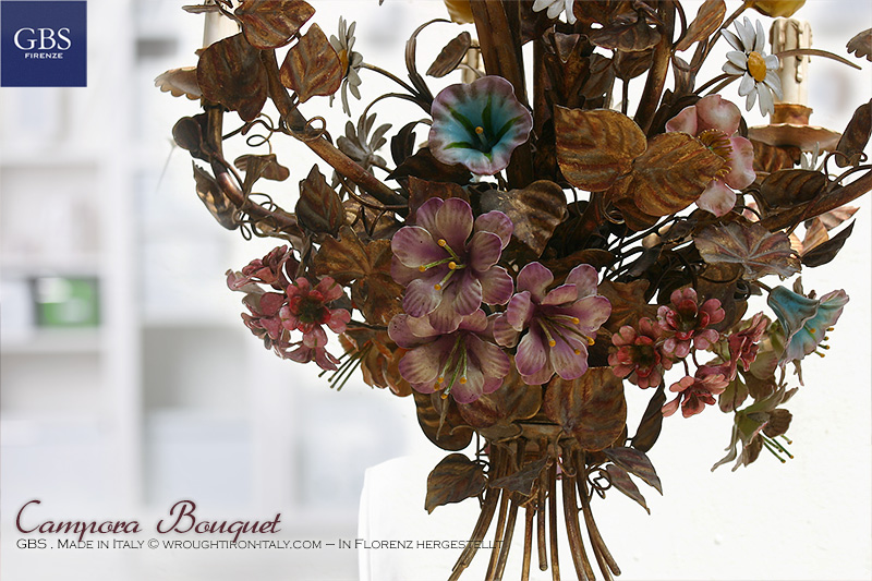 Campora Bouquet. Tole Araña De Flores GBS Made in Florence