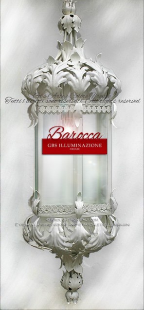Lanterna collezione Barocca in tempera bianca, di GBS.