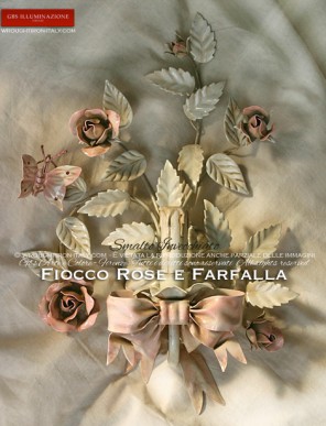 Applique Fiocco Rose e Farfalla