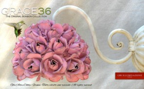 Grace36 Applique Piccola Grace di 36 rose. Applique in ferro battuto di GBS Firenze