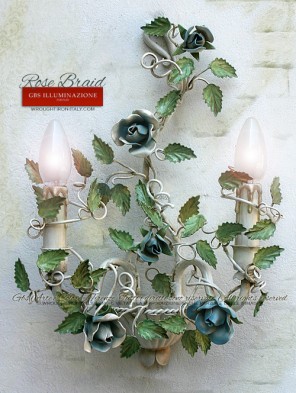 Rose Braid 2-light Wall Sconces