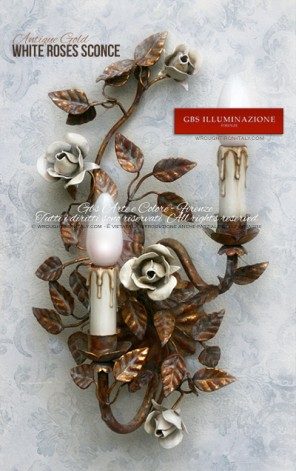 White Roses Sconce