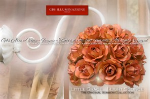 Little Grace , 1-light Sconce. Design: Gianni Cresci Handmade and Hand-decorated wrought iron roses.