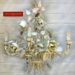 Lustre Blanc de Roses Fleuries