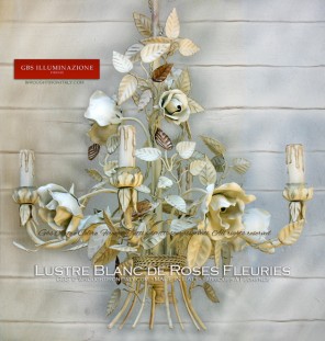 Lustre Blanc de Roses Fleuries