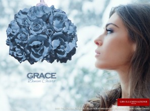 Grace. One light pendant. Denim color. Sospensione di Rose