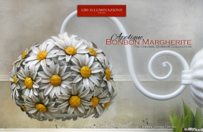 Applique Bonbon Margherite, 1 Luce. Ferro battuto