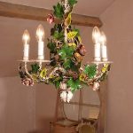 Ivy and Roses Chandelier - 5 Lights. The authentic GBS tole chandeliers collection.