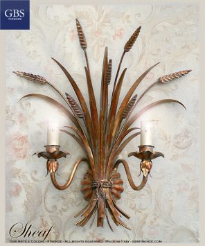 Sheaf Wall Sconce - One light Wall Lamp - Gold - Wrought iron