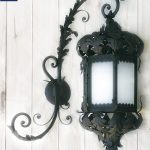 Baroque lantern. Matt Black. With forged arm version.